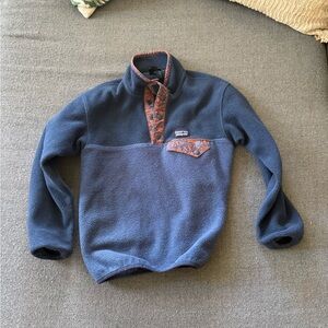 PatagoniabBlue and Orange Pullover Fleece